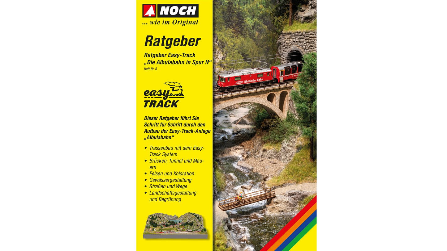 Noch 71901: Easy-Track Guidebook ‘The Albulabanh in N Gauge‘ German, 100 pages (G,1,0,H0,H0M,H0E,TT,N,Z)
