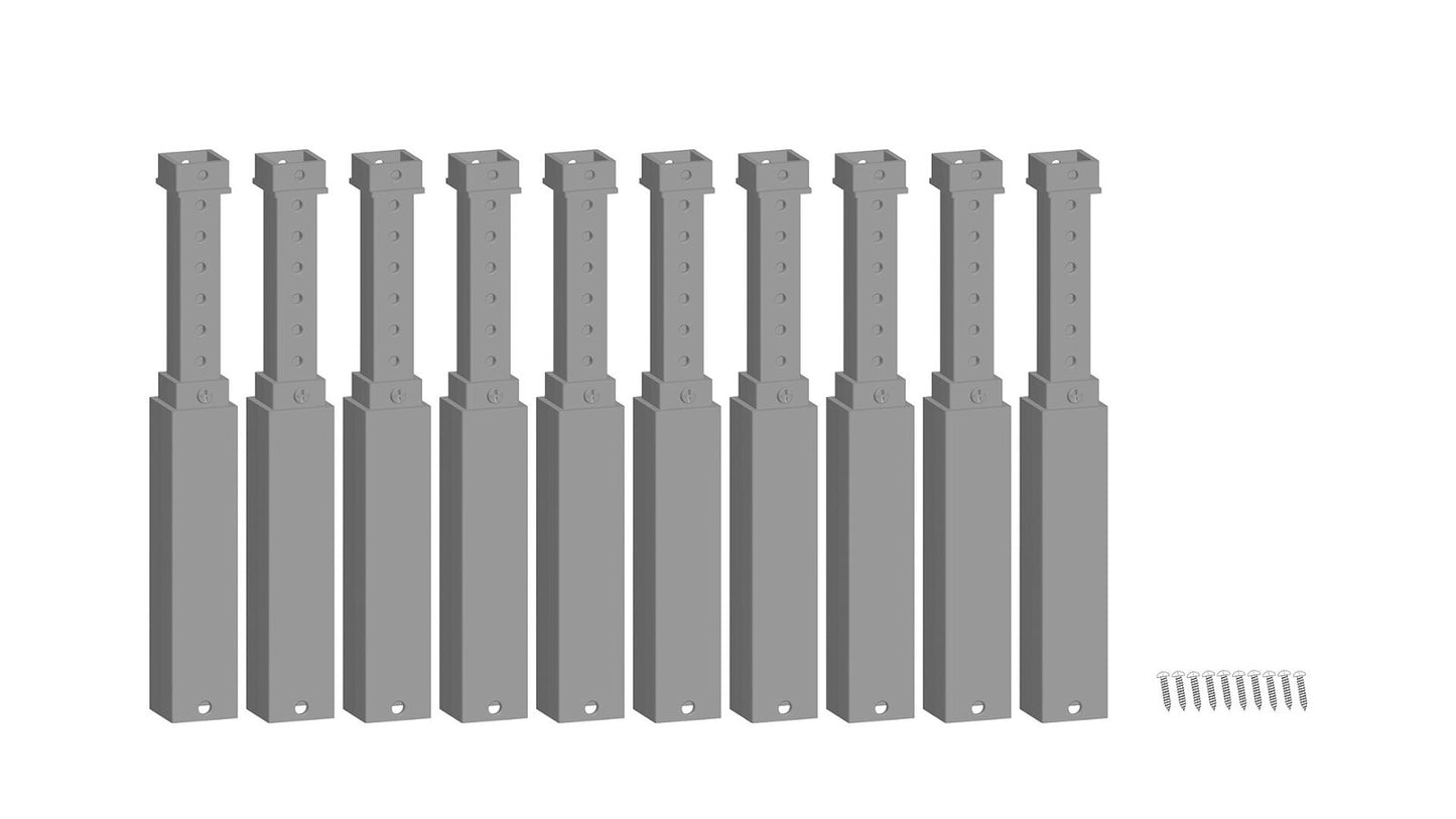 Noch 53943: Easy-Track Pillars, Height-Adjustable Contents: 10 pieces (H0)