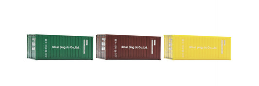 Roco 05217: 3 piece set: 20ft Shipping Container
