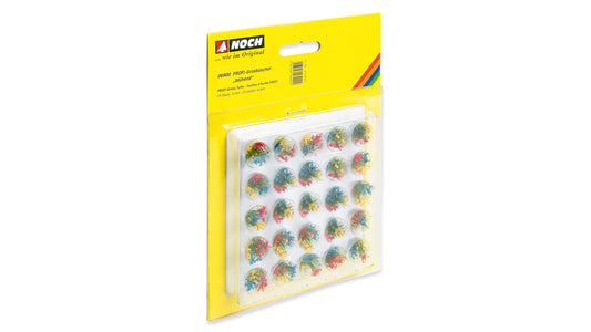 Noch 06900: PROFI Grass Tufts "Blossoming" flocked in multiple colours, 25 pieces, 9 mm (G,1,0,H0,TT,N,Z)