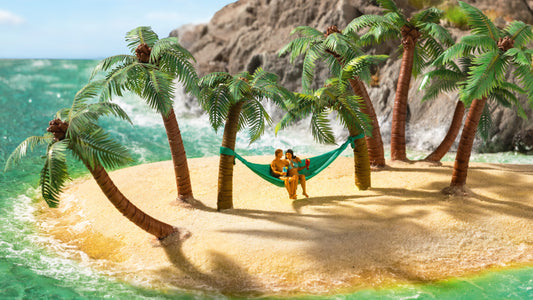 Noch 21772: micro-motion Palms with Hammock 8,0 x 8,1 x 8,5 cm (H0)