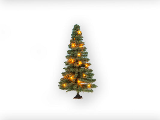 Noch 22131: Iluminated Christmas Tree green, with 30 LEDs, 12 cm high (0,H0,TT)