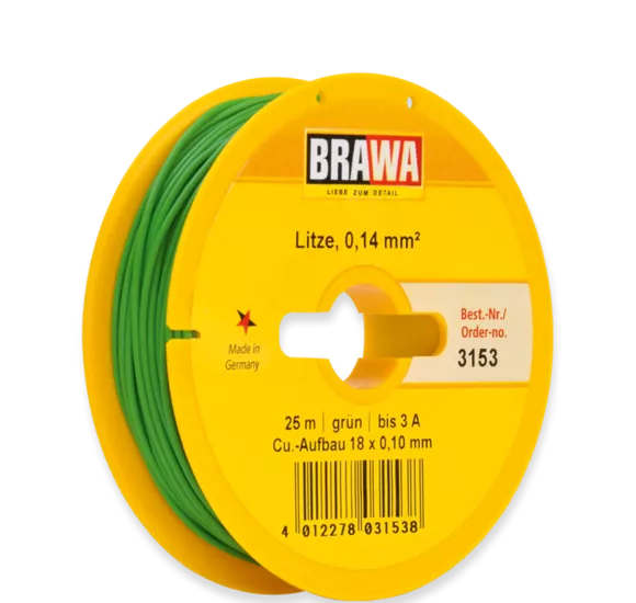 Brawa 3153: Wire 0.14 mm, green