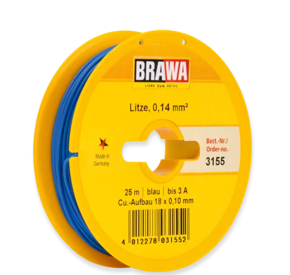 Brawa 3155: Wire 0.14 mm, blue