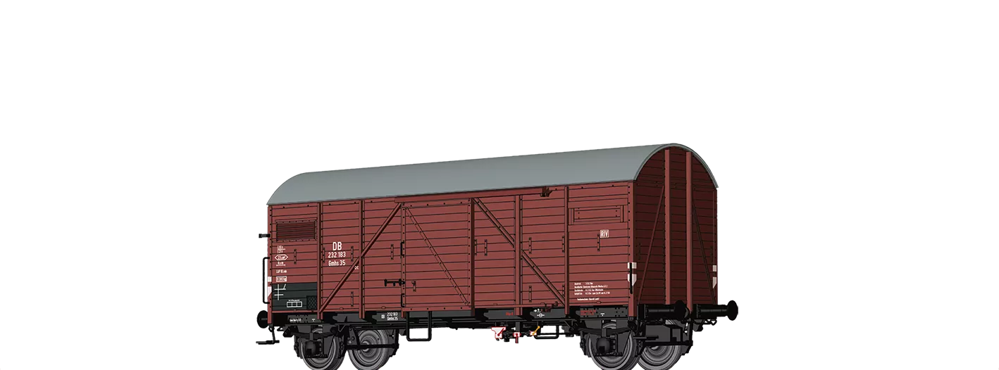 Brawa 50720: H0 Covered Freight Car Gmhs35 DB