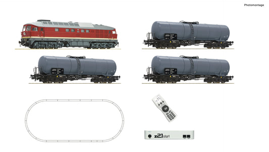 Roco 5110002: z21 start digital set: Diesel locomotive class 132 with tank wagon train, DR