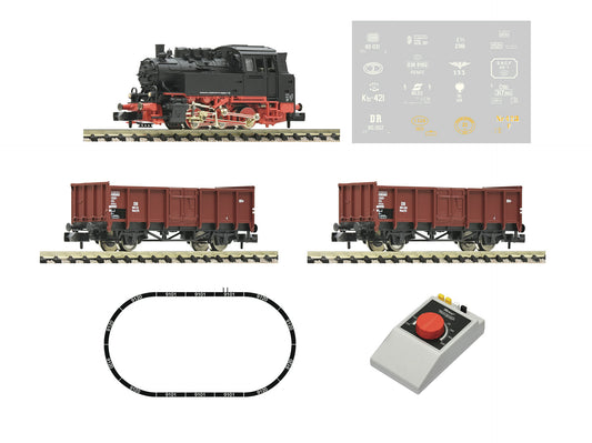 Fleischmann 5160002: Analogue Start Set: Steam locomotive class 80 with goods train