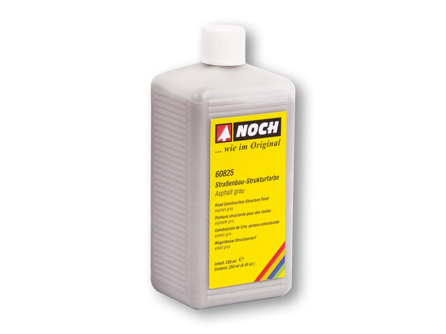 Noch 60825: Structured Road Construction Paint asphalt grey, 250 ml (G,1,0,H0,H0M,H0E,TT,N,Z)