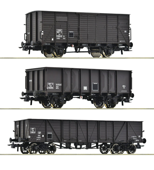 Roco 76004: 3 piece set: Goods wagons, SNCF