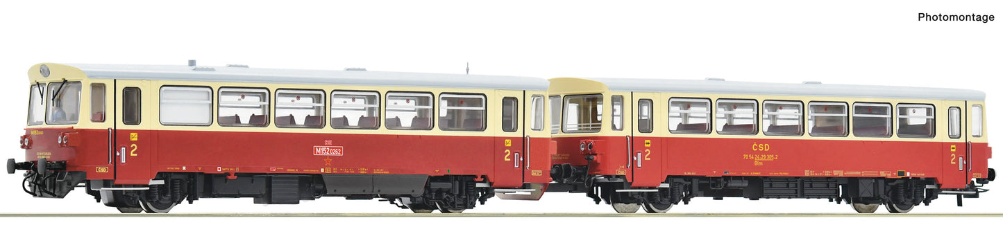 Roco 7710010: Diesel railcar M 152 0262 with trailer, CSD