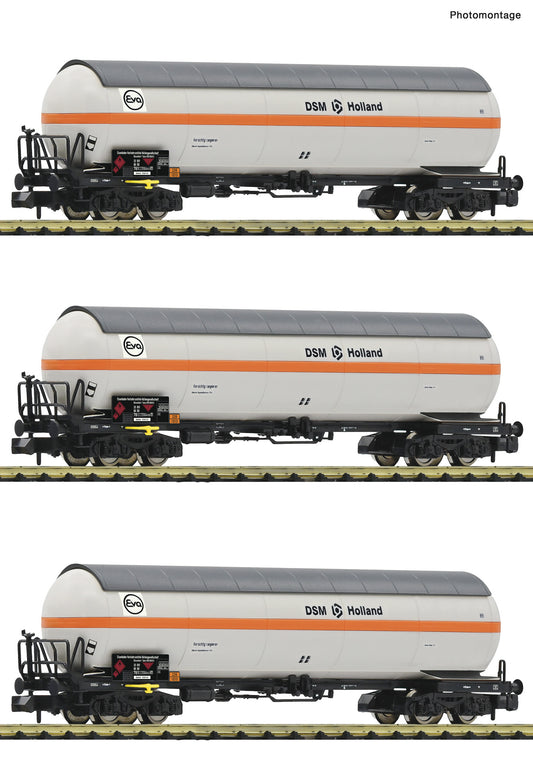 Fleischmann 849119: 3-piece set: Pressurised gas tank wagons, DB